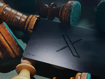 X Twitter PVC Digital Business Card with Chess Pieces
